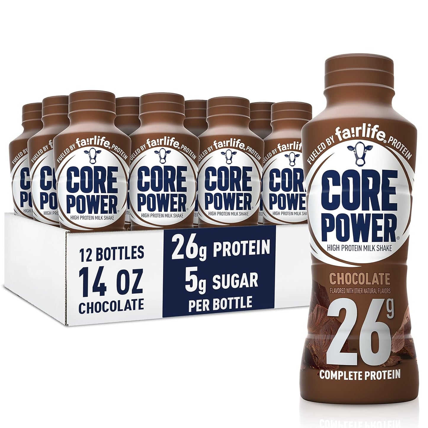 Protein Shake .26g Bottle. 14oz. 12 Pack
