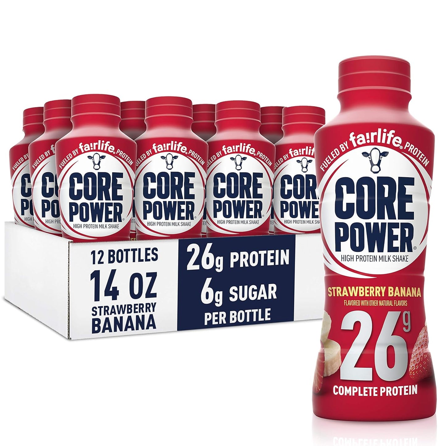 Protein Shake .26g Bottle. 14oz. 12 Pack