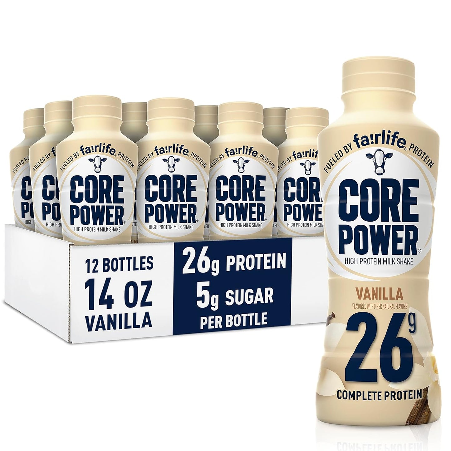 Protein Shake .26g Bottle. 14oz. 12 Pack