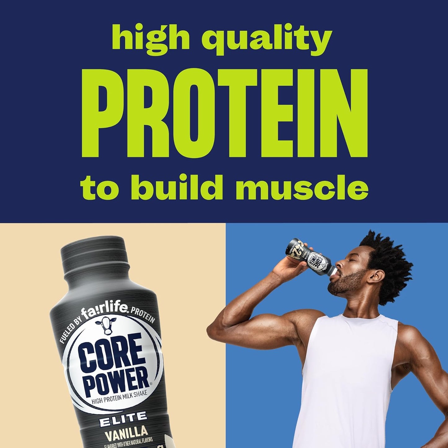 Elite High Protein Shake .42g Bottle. 14oz. 12 Pack